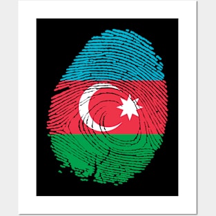 Flag of Azerbaijan in fingerprint Posters and Art